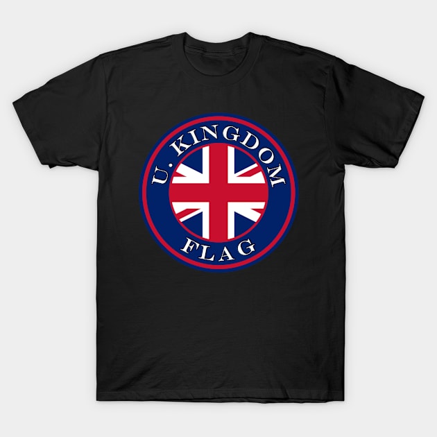 United Kingdom Union Jack - T-shirt Passport Stamps T-Shirt by Eremita Vagus